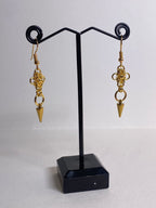 Gold Micromaille Spike Earrings