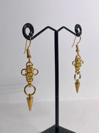 Gold Micromaille Spike Earrings
