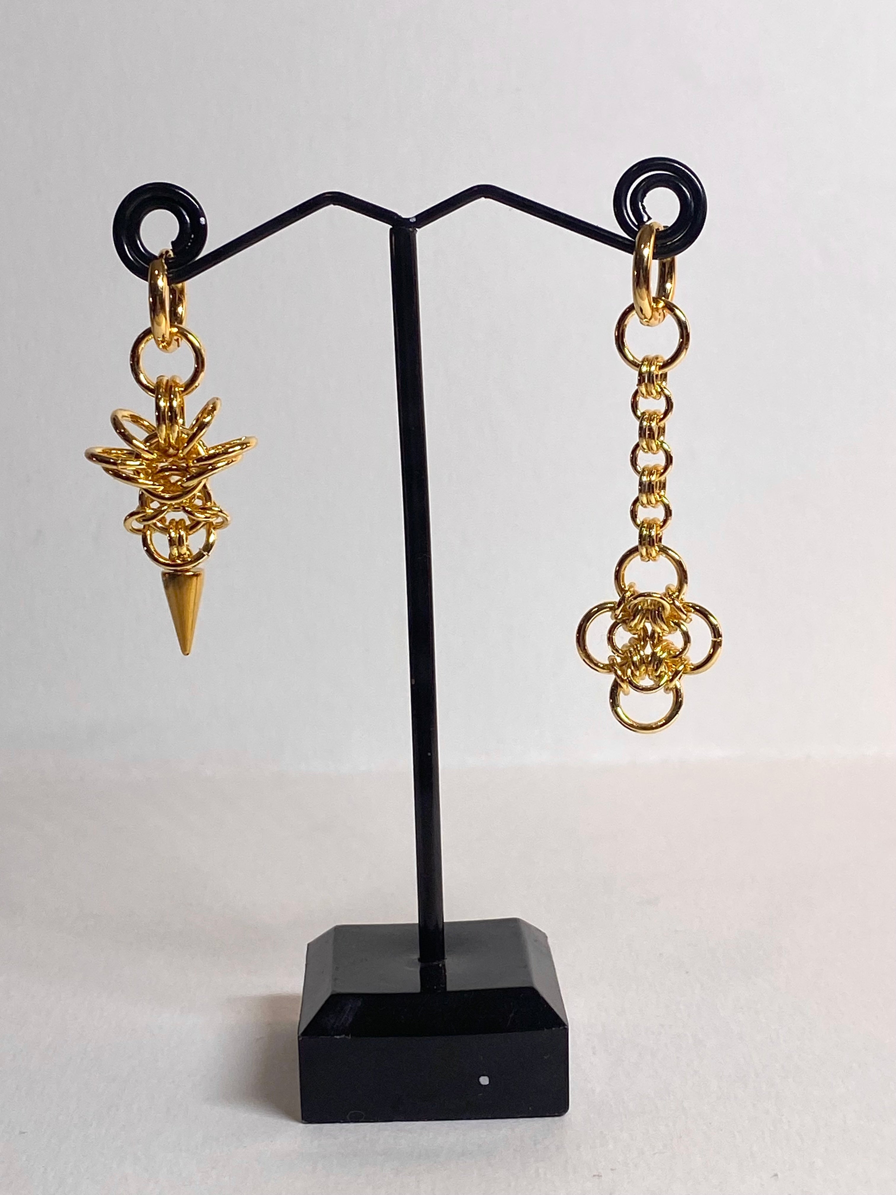 Gold Asymmetrical Earrings
